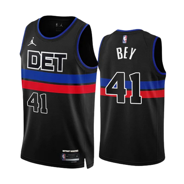 Detroit Pistons Trikot Saddiq Bey 41 Jordan 2022-23 Statement Edition Schwarz Swingman - Herren Detroit Pistons Trikot Saddiq Bey 41 Jordan 2022-23 Statement Edition Schwarz Swingman - Herren